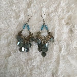 Shades of Blue Dangle Earrings